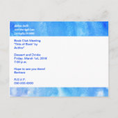 Book Club Ansammlung Einladung Erinnerung Lesezeic (Rückseite)