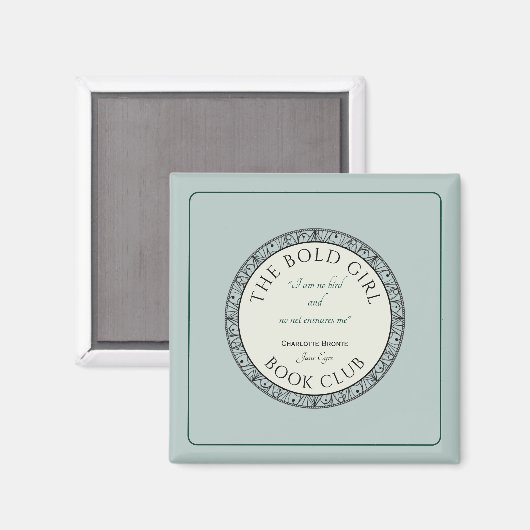 Book Club Blue Customized Magnet (Vorderseite/Rückseite)