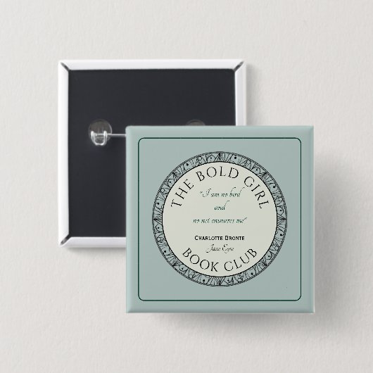 Book Club Blue Individuelles Abzeichen Button (Vorne & Hinten)