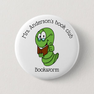 Book Club Bookworm Personalisiert Button