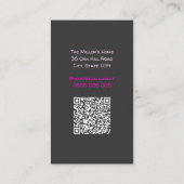 Book Club Business Card with QR Code Visitenkarte (Rückseite)