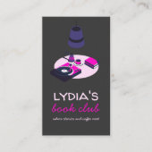 Book Club Business Card with QR Code Visitenkarte (Vorderseite)