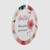 Book Club Chic Pink Flamingo Funny Friend Ornament (Vorderseite)