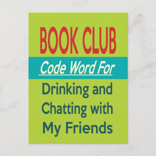 Book Club - Code Word Postkarte (Vorderseite)