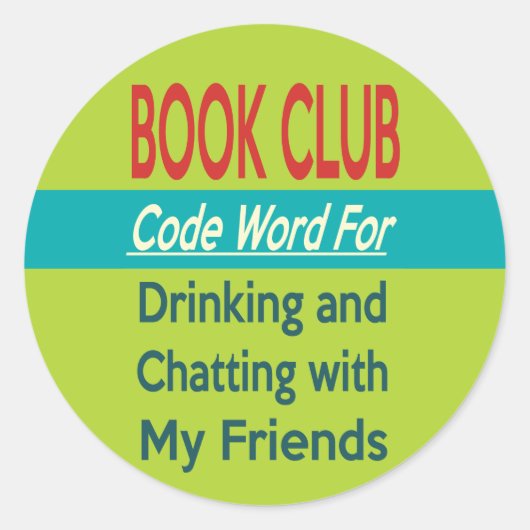 Book Club - Code Word Runder Aufkleber (Vorderseite)