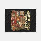 Book Club Cozy Christmas Reading Gift Fleecedecke (Vorderseite (Horizontal))