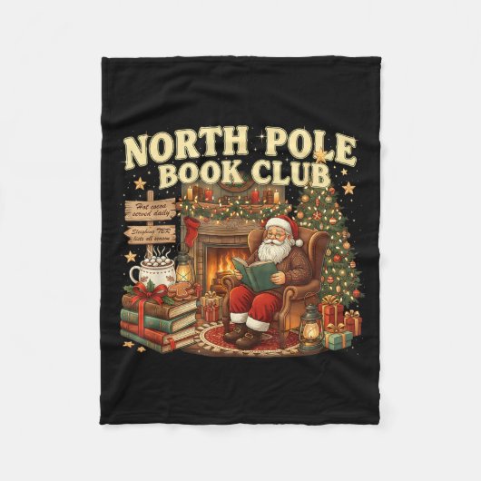 Book Club Cozy Christmas Reading Gift Fleecedecke (Vorderseite)