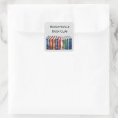 Book Club Customizable Square Quadratischer Aufkleber (Tasche)