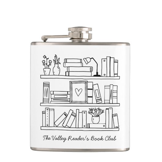 Book Club Event Personalized Gift Flachmann (Vorderseite)