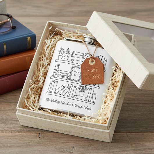 Book Club Event Personalized Gift Flachmann