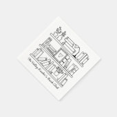 Book Club Event Personalized Serviette (Ecke)