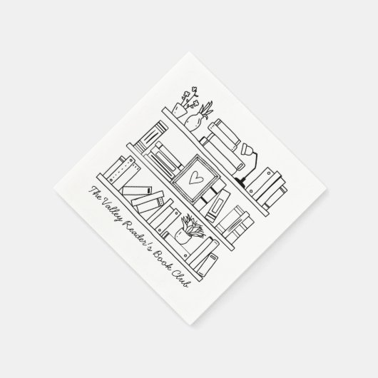 Book Club Event Personalized Serviette (Ecke)