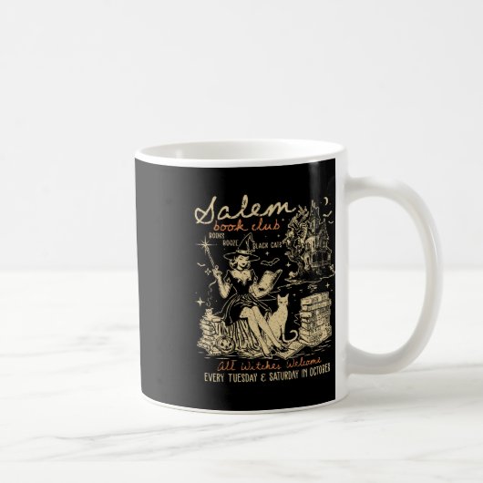 Book Club Funny Bookween Spooky Reading B Kaffeetasse (Rechts)