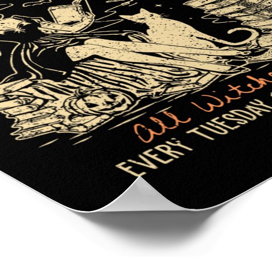 Book Club Funny Bookween Spooky Reading B Poster (Ecke)