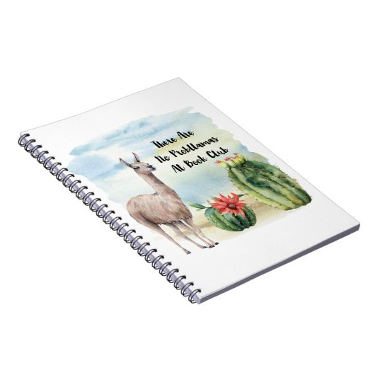 Book Club Funny Llama Journal Notizblock (Rechte Seite)