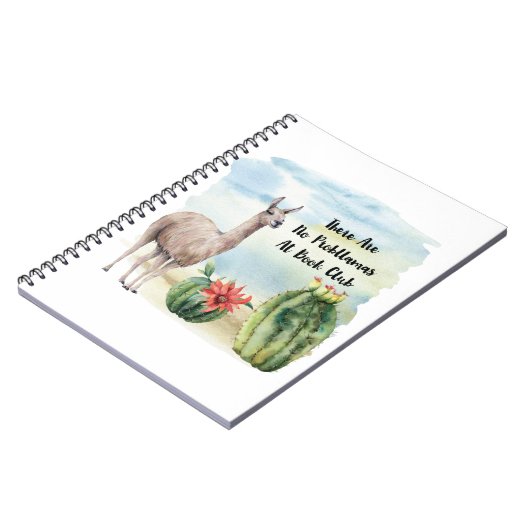 Book Club Funny Llama Journal Notizblock (Linke Seite)