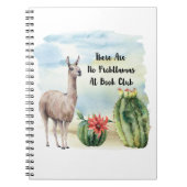 Book Club Funny Llama Journal Notizblock (Vorderseite)