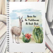 Book Club Funny Llama Journal Notizblock