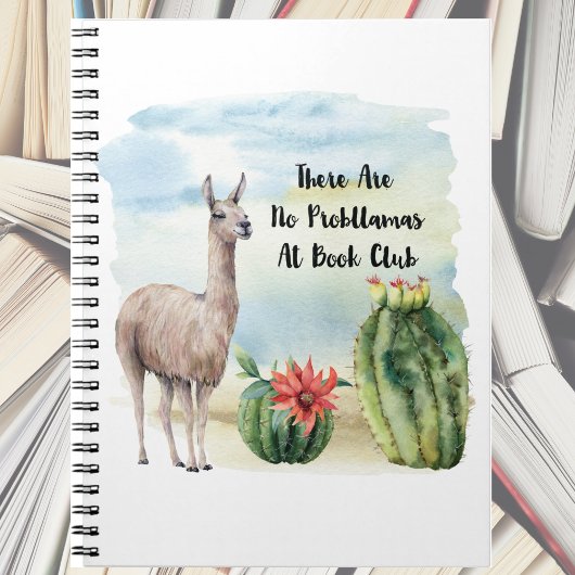 Book Club Funny Llama Journal Notizblock