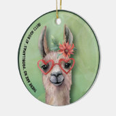 Book Club Funny Llama Keramik Ornament (Links)