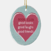 Book Club Group Freundschaftsherz Keramik Ornament (Rechts)