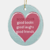 Book Club Group Freundschaftsherz Keramik Ornament (Links)