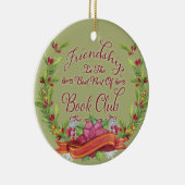 Book Club Holiday Friendly Wreath Keramik Ornament (Rechts)