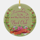 Book Club Holiday Friendly Wreath Keramik Ornament (Hinten)