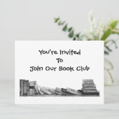 BOOK CLUB INVITATION: PENCIL ZEICHNEND, BÜCHER EINLADUNG (Stehend Vorderseite)