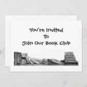 BOOK CLUB INVITATION: PENCIL ZEICHNEND, BÜCHER EINLADUNG (Vorne/Hinten)