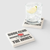 BOOK CLUB Lesen zwischen den Weinen Steinuntersetzer (Seitenansicht)