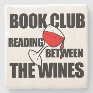 BOOK CLUB Lesen zwischen den Weinen Steinuntersetzer