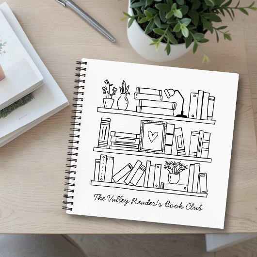 Book Club Member Personalized Gift Spiral Notebook Notizblock