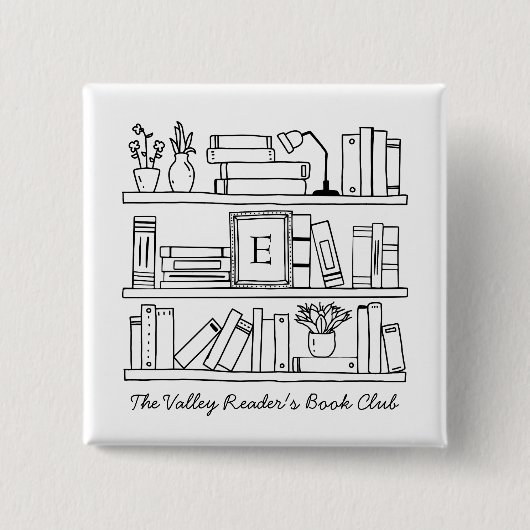Book Club Member's Personalized Gift Button (Vorderseite)