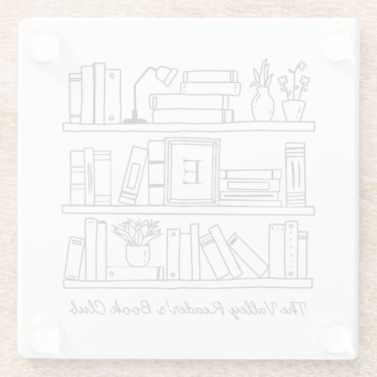 Book Club Member's Personalized Gift Glasuntersetzer (Rückseite)