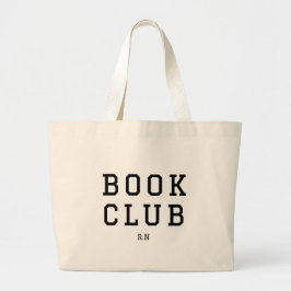 Book Club Monogram Gift For Readers Jumbo Stoffbeutel