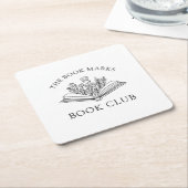 Book Club Name Personalized Event Rechteckiger Pappuntersetzer (angewinkelt)