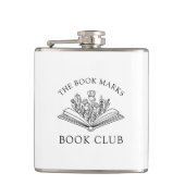 Book Club Name Personalized Gift Favor Flachmann (Vorderseite)