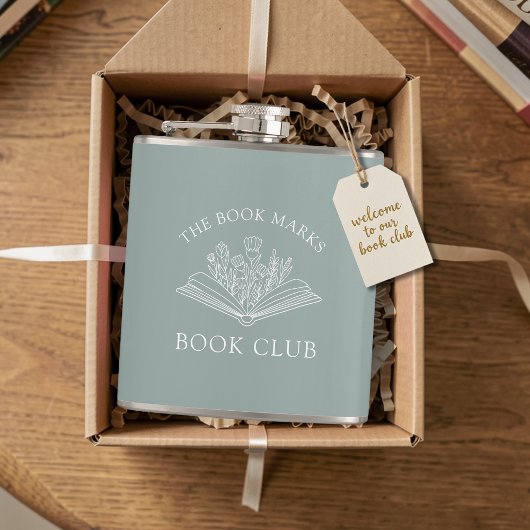 Book Club Name Personalized Gift Favor Flachmann