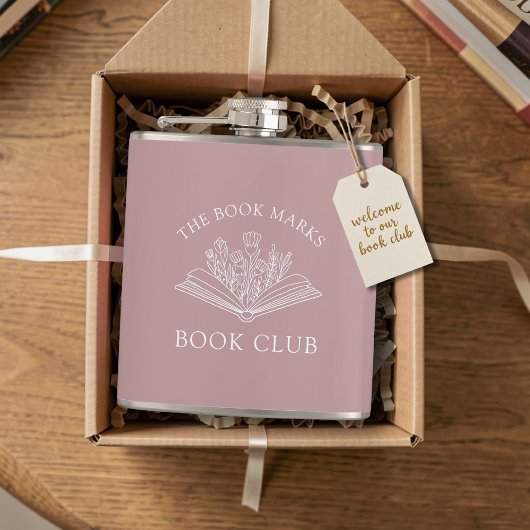 Book Club Name Personalized Gift Favor Flachmann