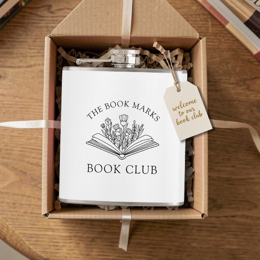 Book Club Name Personalized Gift Favor Flachmann