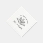 Book Club Name Personalized Party Serviette (Ecke)