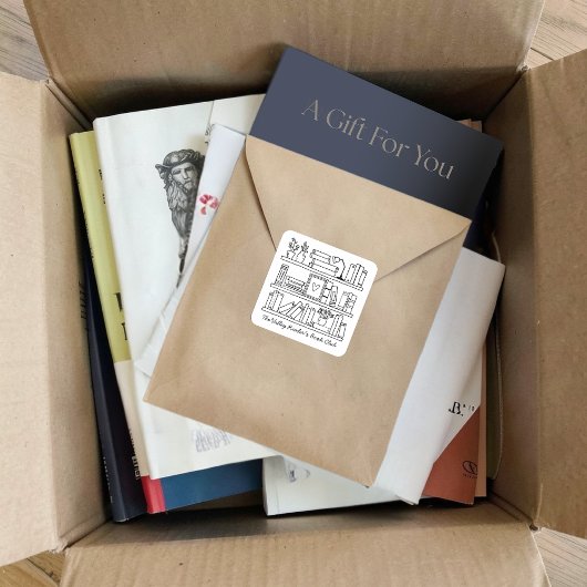 Book Club Name Personalized  Quadratischer Aufkleber