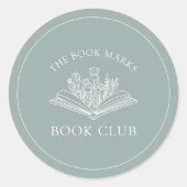 Book Club Name Personalized  Runder Aufkleber (Vorderseite)