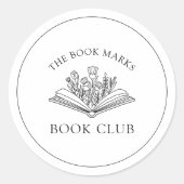 Book Club Name Personalized  Runder Aufkleber (Vorderseite)