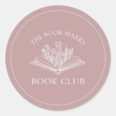 Book Club Name Personalized  Runder Aufkleber (Vorderseite)