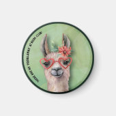 Book Club Niedlich Funny Llama Magnet (Vorne)