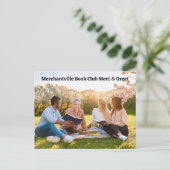 Book Club Open Invitation Customizable Postkarte (Stehend Vorderseite)