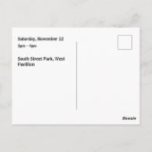 Book Club Open Invitation Customizable Postkarte (Rückseite)