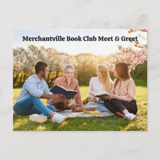Book Club Open Invitation Customizable Postkarte
